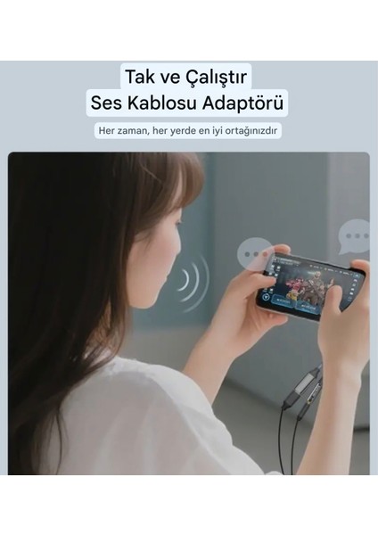 2'si 1 Arada Type-C To 3.5mm+60W Hızlı Şarj ve Kulaklık Çevirici DAC Çip+Hi-Fi Ses Teknolojisi Ce Lisanslı Sertifikalı Hasır Örgülü Sağlam Kablo