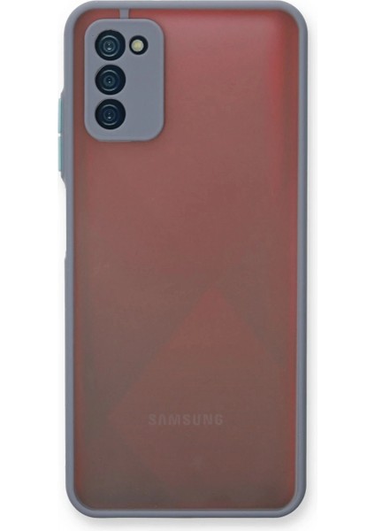Samsung Galaxy A03S Kılıf Montreal Silikon Kapak - Gri