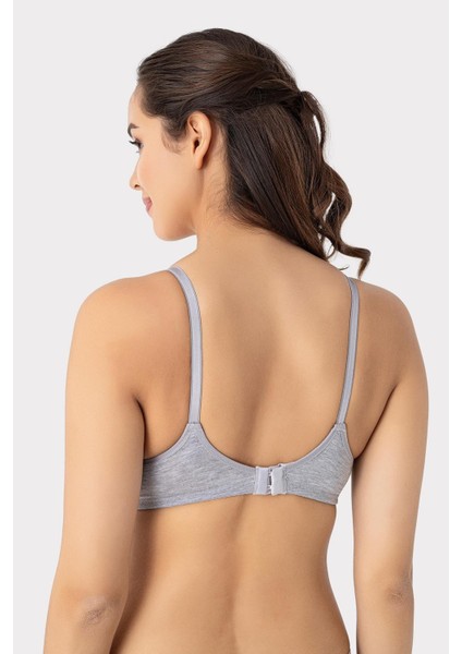 Kadın Gri Pamuklu Balensiz Kapsız Emzirme Sütyeni indirimleri