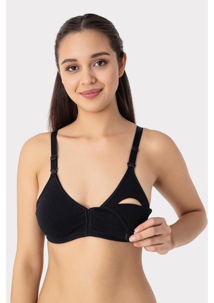 2'li Beyaz - Siyah Kadın Balensiz Kapsız Emzirme Sütyeni Pamuklu Likralı Esnek Ve Yumuşak Kumaş fiyatları