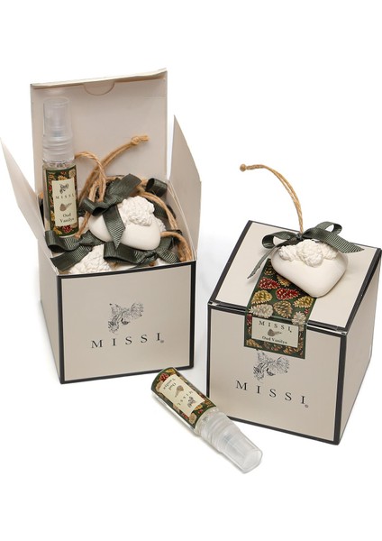 Yılbaşı Kozalaklı Kalp Oud Vanilya Aroma Harmony Set (6 Adet)