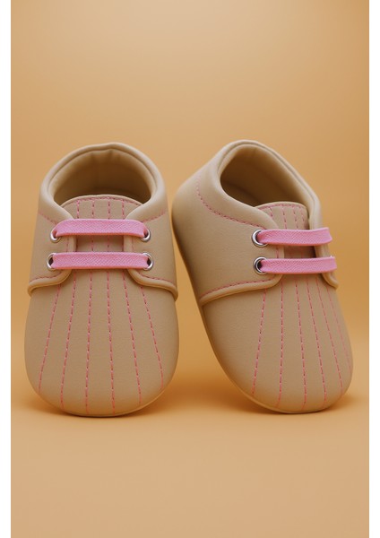 Nakışlı/lastikli Kız Bebek Ayakkabısı