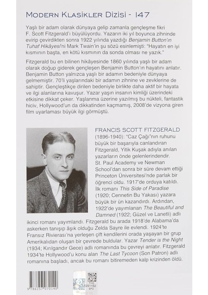 Benjamin Button’ın Tuhaf Hikâyesi - Francis Scott Fitzgerald | Vitrindeki Kitaplar fiyatları