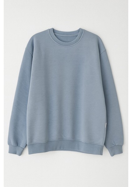 Düz Renk Oversize Üç Ip Erkek Sweatshirt fiyatları