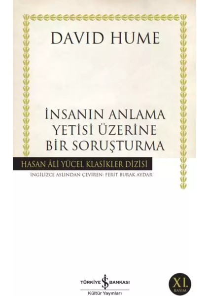 Insanın Anlama Yetisi Üzerine Bir Soruşturma - David Hume | Vitrindeki Kitaplar modelleri