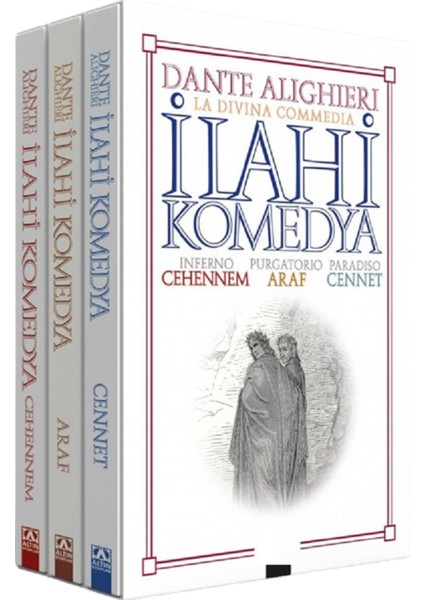 3 Kitap Kutulu Set - Ilahi Komedya: Cehennem - Araf - Cennet / Dante Alighieri | Vitrindeki Kitaplar