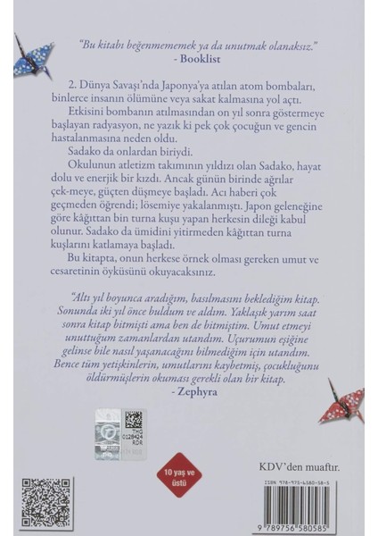 Sadako ve Kağıttan Bin Turna Kuşu - Eleanor Coerr | Vitrindeki Kitaplar fiyatları