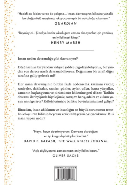 Davranış: En Iyi ve En Kötü Haliyle Insan Biyolojisi - Robert M. Sapolsky | Vitrindeki Kitaplar fiyatları
