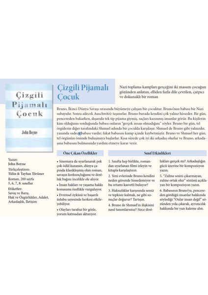 Çizgili Pijamalı Çocuk - John Boyne | Vitrindeki Kitaplar fiyatları