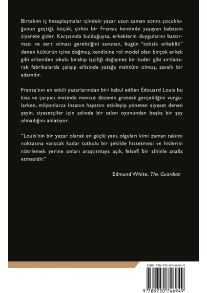 Babamı Kim Öldürdü - Edouard Louis | Vitrindeki Kitaplar fiyatları
