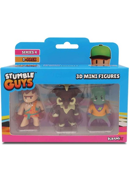 Stumble Guys 3'lü Mini Figür Seri 4 - Cave Guy - Wooly - Zarkaan The Destroyer indirimleri