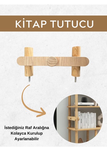 Kitap Tutucu 1 Adet ; Çmd Tasarım Kitaplık , Salvia , Rosa ,