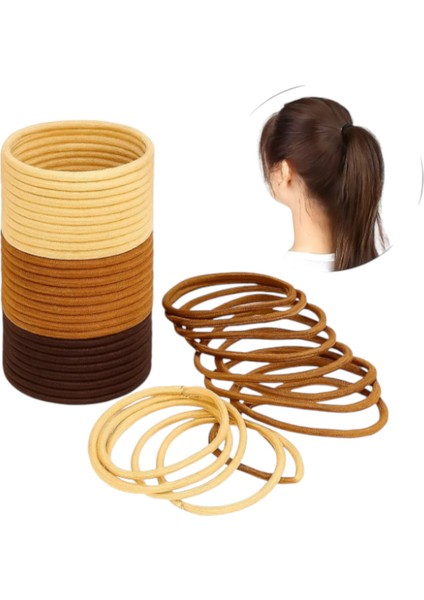 Kadın Kahve Tonu 20’li Lastik Toka, Kadın Çocuk Mandal Toka, Lastik Toka Seti, Toka, Kız Çocuk Toka, Kadife Toka