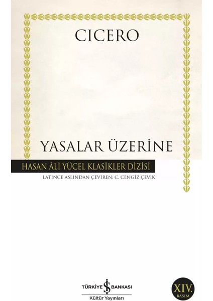 Yasalar Üzerine - Cicero | Vitrindeki Kitaplar