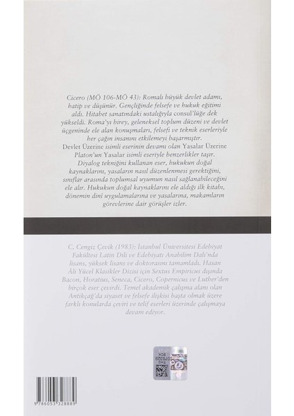 Yasalar Üzerine - Cicero | Vitrindeki Kitaplar fiyatları