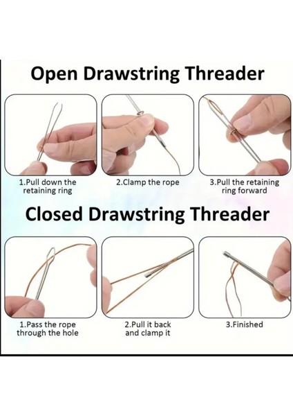 3'lü Esnek Bel Kayışı ve Iplik Geçirme Aleti Seti Çok Amaçlı Kullanım fiyatları