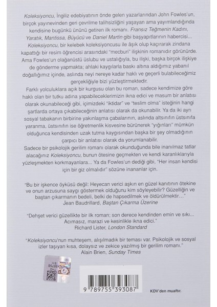 Koleksiyoncu - John Fowles | Vitrindeki Kitaplar fiyatları