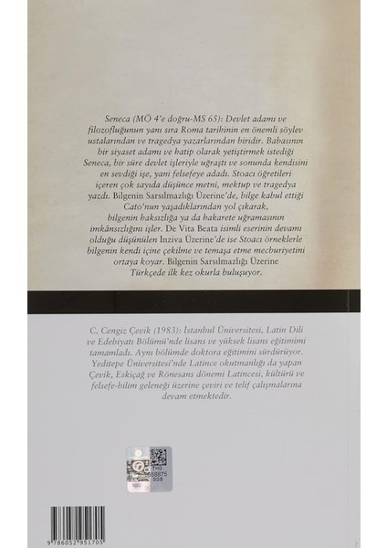 Bilgeliğin Sarsılmazlığı Üzerine - Inziva Üzerine / Seneca | Vitrindeki Kitaplar fiyatları