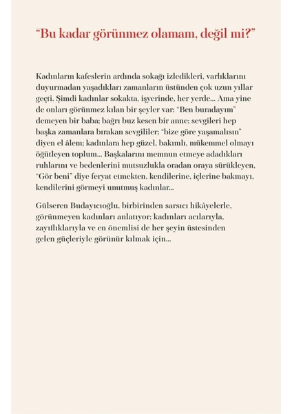 Görünmeyen Kadınlar - Gülseren Budayıcıoğlu | Vitrindeki Kitaplar fırsatları