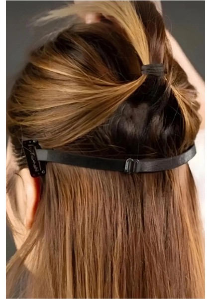 Kadın Siyah Renk Yüz Germe Botoks Tokası Kadın Çocuk Mandal Toka, Lastik Toka Seti, Toka, Kız Çocuk Toka, Kadife Toka