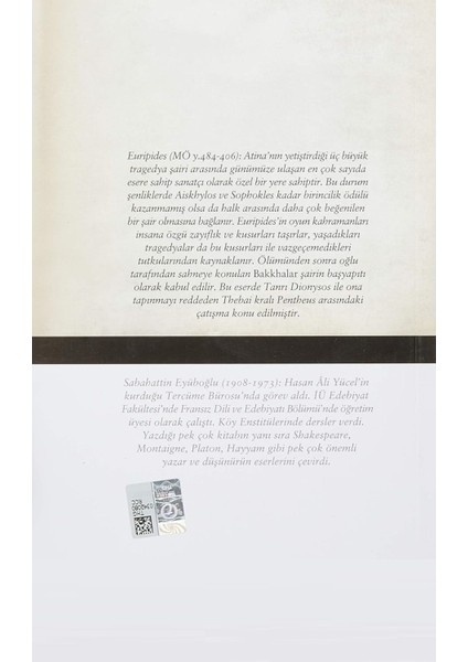 Bakkhalar - Euripides | Vitrindeki Kitaplar fiyatları