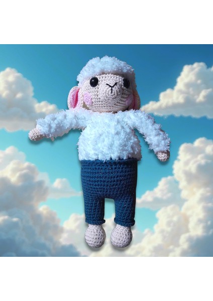 El Yapımı Kuzu Amigurumi Bebek – El Örgüsü Oyuncak | Yumuşak Pamuk Iplikten Sevimli El Işi Kuzu | Handmade Sheep Doll