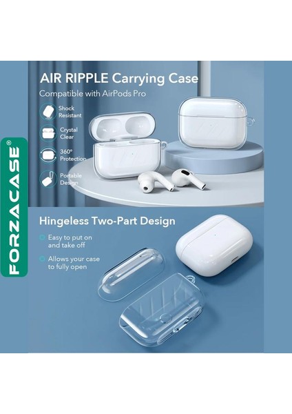 Airpods Pro 2 Uyumlu Şeffaf Anahtar Askılıklı Bluetooth Kulaklık Kılıfı - FC567 modelleri