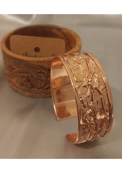 El Yapımı Buruşuk Desenli Bakır Bilezik - Üsküp Rüya Koleksiyonu fiyatları