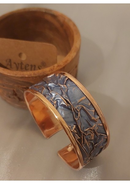 El Yapımı Buruşuk Desenli Bakır Bilezik - Üsküp Rüya Koleksiyonu modelleri