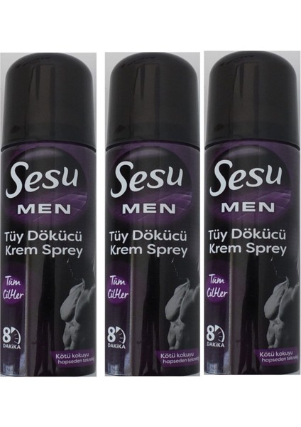 Tüy Dökücü Sprey 150 ml For Men, Seti 3 Adet, Güçlü ve Etkili Formül