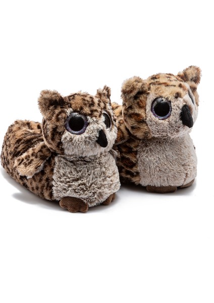 Baykuş Kadın Hayvanlı Panduf Kahverengi 36/41 fiyatları