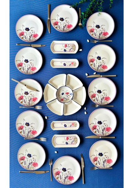 Hercai Serisi 12 Kişilik 23 Parça Kahvaltı Takımı