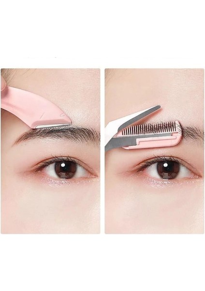 Iki Parça Kaş Makası ve Usturası Seti, Bakım ve Güzellik Için Ideal