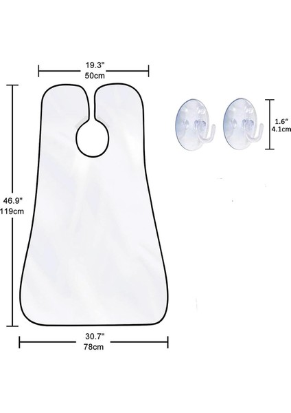 Beyaz Ev Tipi Yapışkanlı Vantuzlu Saç ve Sakal Kesme Önlüğü, Pratik Kullanım fiyatları