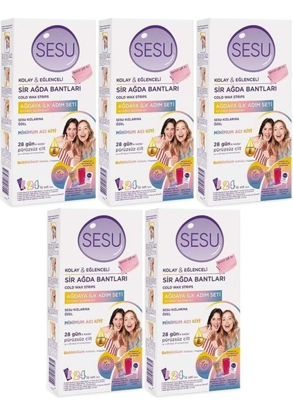 Yumuşak Ağda Bandı Seti 24'lü, Ilk Adım Serisi, 5'li Paket