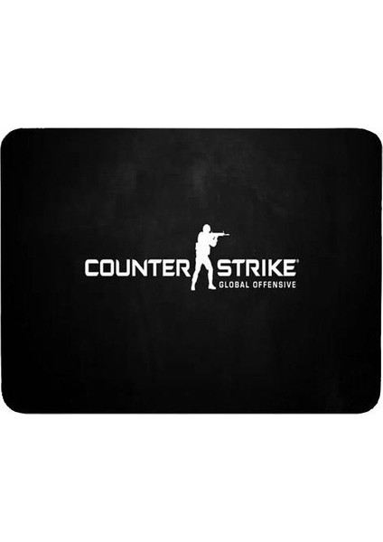 Counter Strike Oyuncu Mouse Pad 32X24 cm Kaymaz Dikişli