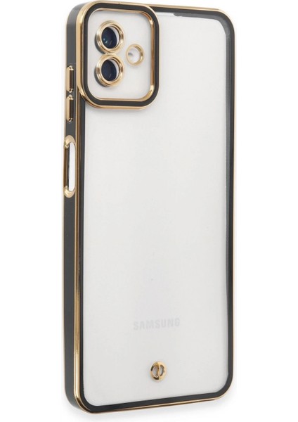 Samsung Galaxy A04 Kılıf Liva Lens Silikon - Siyah