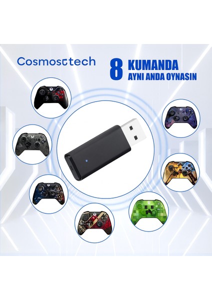 Xbox Kablosuz Adaptör – Pc Uyumlu Oyun Alıcısı | Windows 7/8/8.1/10/11 | Xbox One, One X/s, Series X/s, Elite Series Kollarla Uyumlu indirimleri