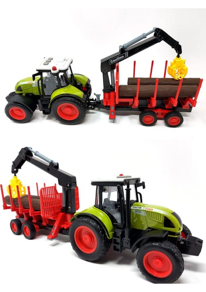 Oyuncak Sesli ve Pilli Römorklu Traktör 1:16 - CTOY-WY900M