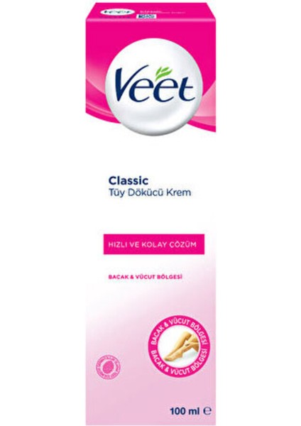 Yumuşak ve Pürüzsüz Cilt Için Klasik Tüy Dökücü Krem 100 ml fiyatları