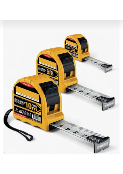 Darbeye Dayanıklı Kilitli Şerit Metre 10 Metre x 25 mm fiyatları