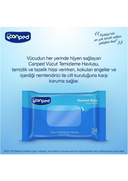 Vucut Temızleme Havlusu 24'lu Seyahat 64002