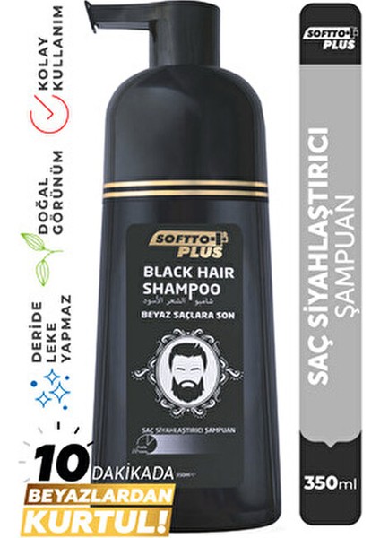 Siyah Saç Şampuanı 10 Dakikada Doğal Siyah Görünüm 350 ml Kadınlar İçin