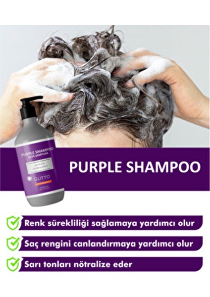 Mor Şampuan İşlem Görmüş Saçlar İçin Onarıcı Etki 500 ml Keratinli Formül modelleri