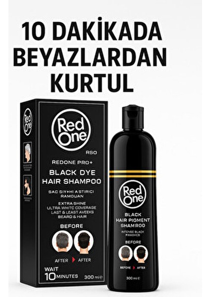Red One Siyah Saç Şampuanı Besleyici Parabensiz Formül 300 ml Tüm Saç Tipleri İçin