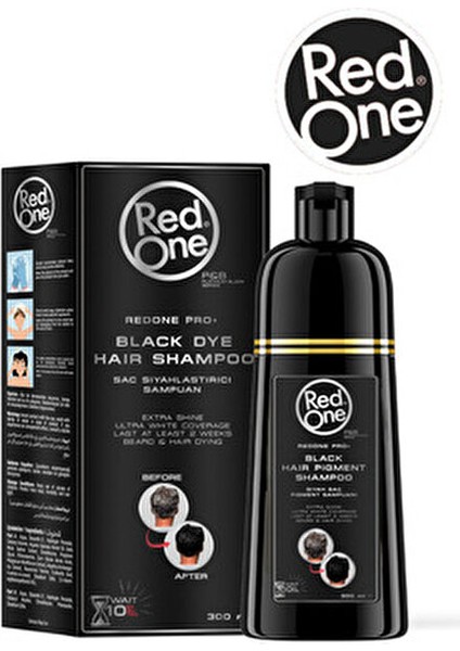 Red One Siyah Saç Şampuanı Besleyici Parabensiz Formül 300 ml Tüm Saç Tipleri İçin