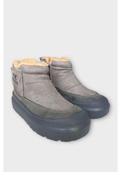 Nubuk Içi Kürklü Kalın Taban Kadın Bot Füme modelleri