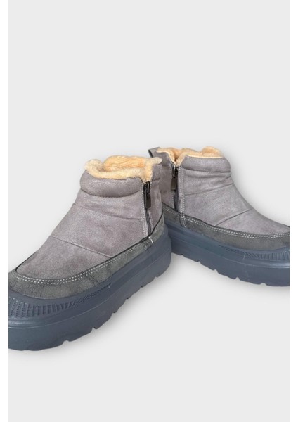 Nubuk Içi Kürklü Kalın Taban Kadın Bot Füme fırsatları