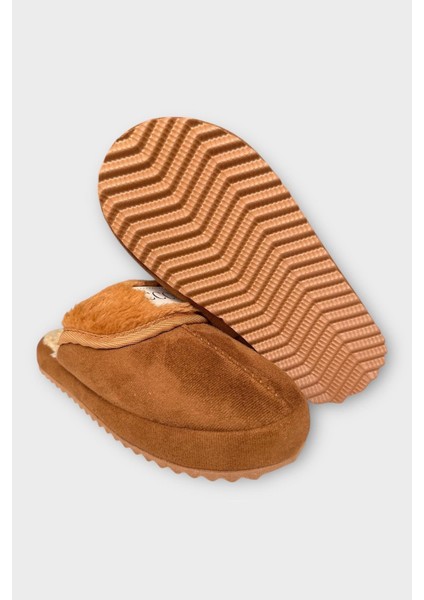 Içi Peluş Ses Yapmaz Eva Taban Kadın Evterliği Taba