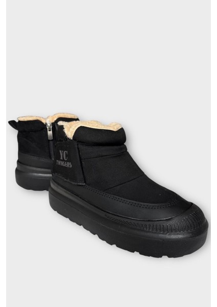 Nubuk Içi Kürklü Kalın Taban Kadın Bot Siyah fiyatları